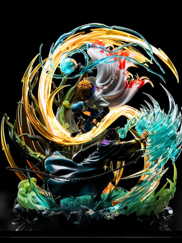 White Noise Studio Naruto Namikaze Minato vs Uchiha Obito Hiraishin Nidan 1/7 Statue